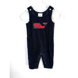 Vineyard Vines Corduroy Overalls Navy Blue 6-12 Months Bibs Whale